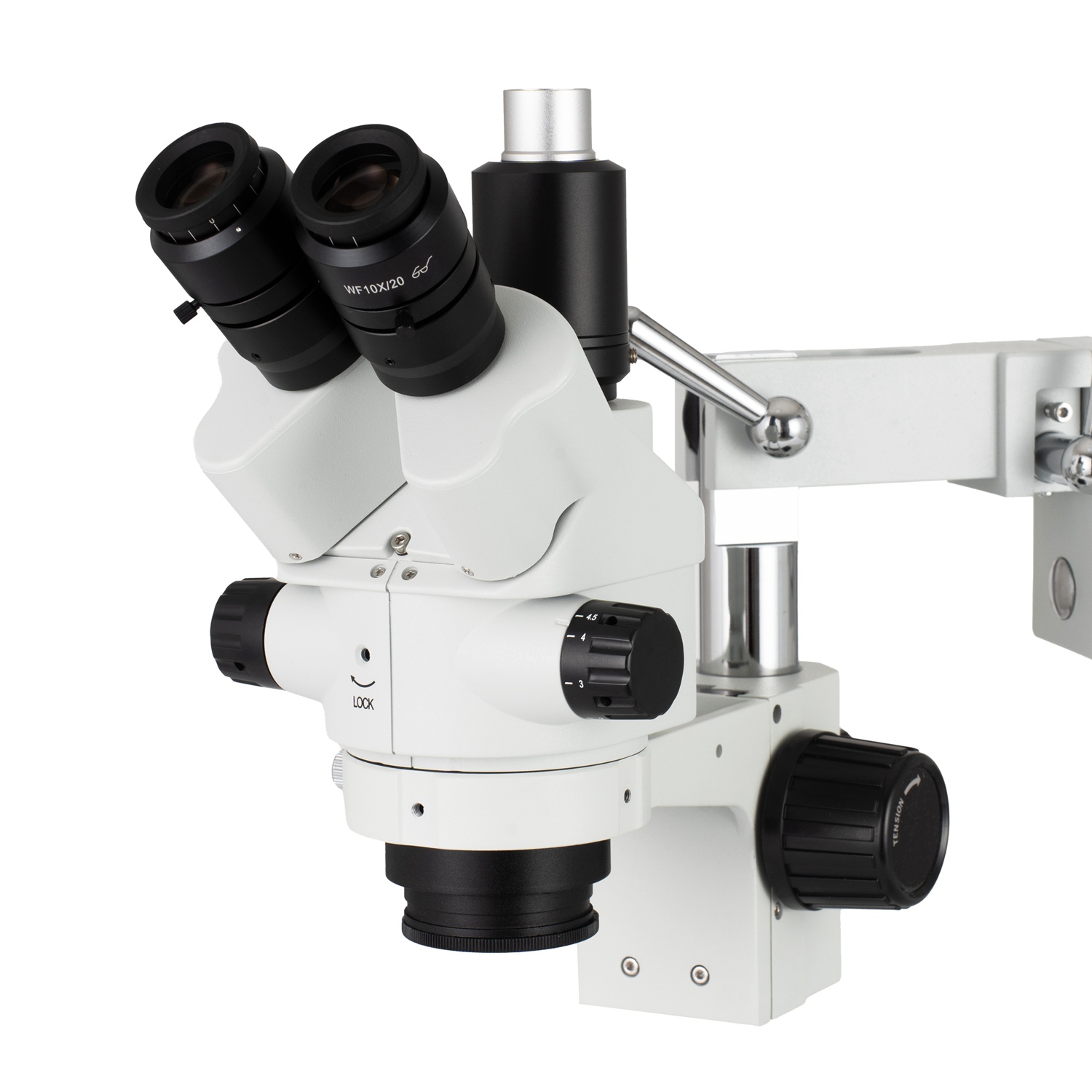 Amscope Microscope Stereo 7X-45X - AmScope 7X-45X Magnification Simul-Focal Trinocular Zoom