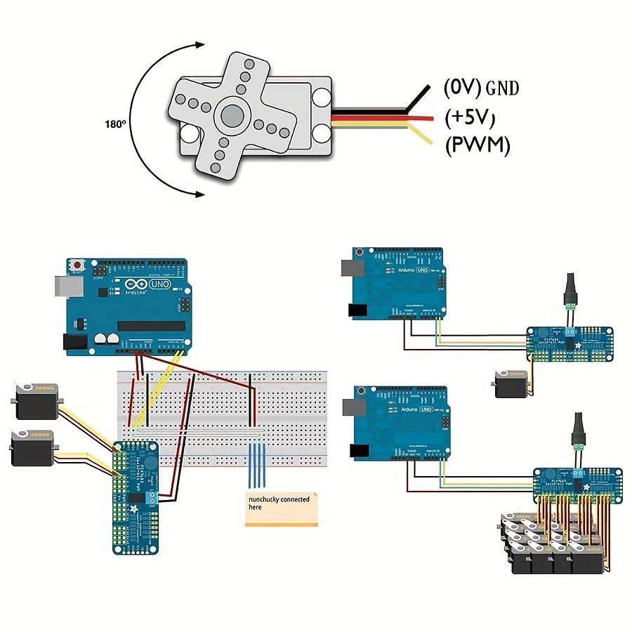 5pcs SG90 9G Servo Motors + 16 - огляд і ціна Robot Arm Motor