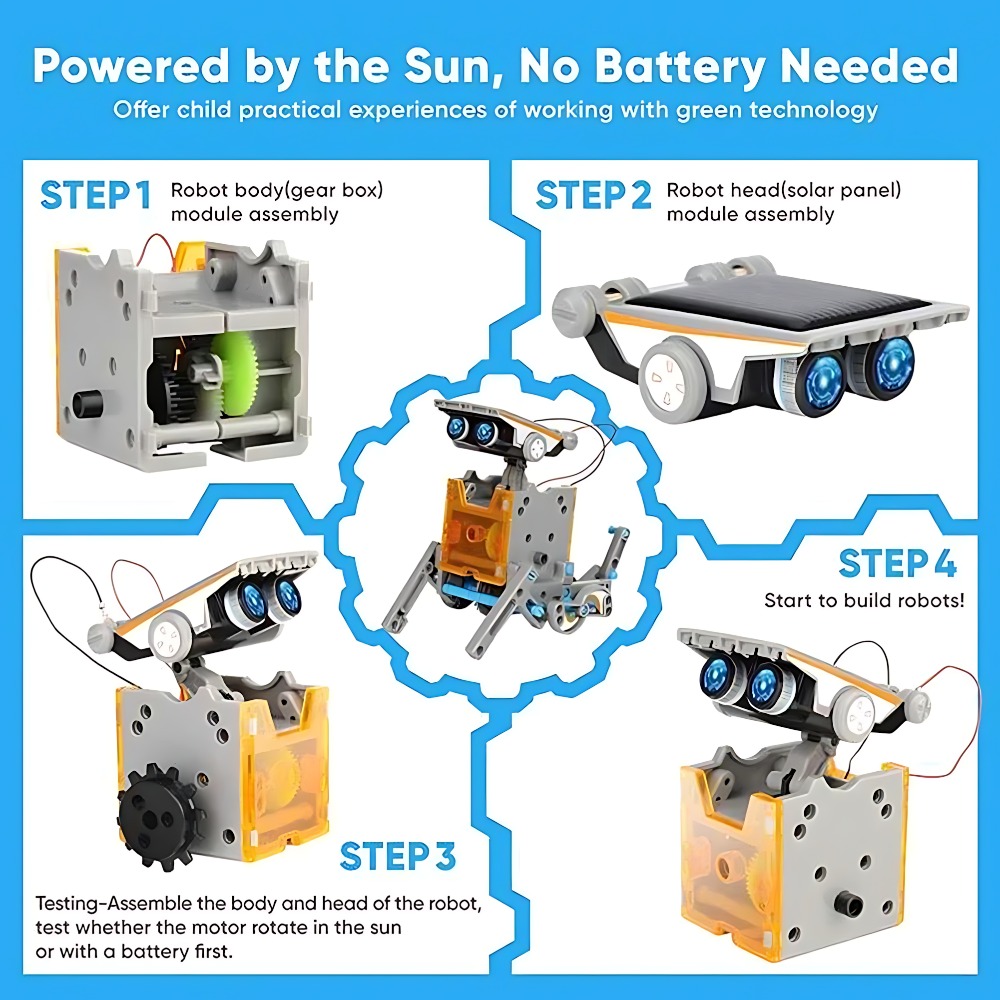 Solar Robot Building Blocks 12 - огляд і ціна Science Toys Diy
