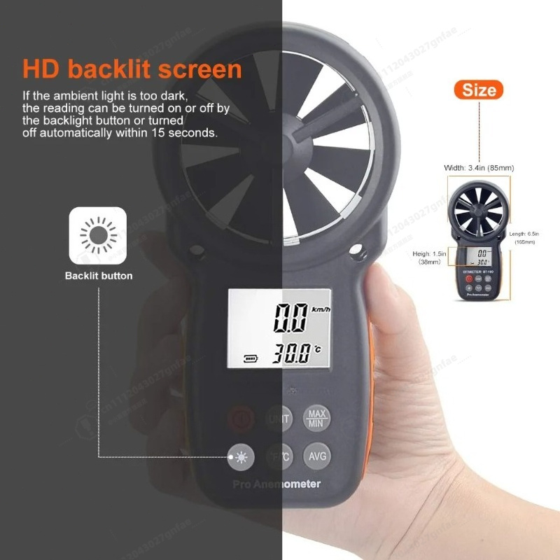 BT-100 Digital Anemometer Hand - огляд і ціна Anemometer Wind Speed