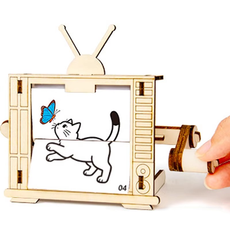 DIY Wooden TV-Shaped Hand Cran - огляд і ціна Science Hobbyist