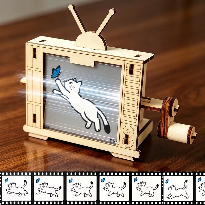 DIY Wooden TV-Shaped Hand Cran - огляд і ціна Science Hobbyist