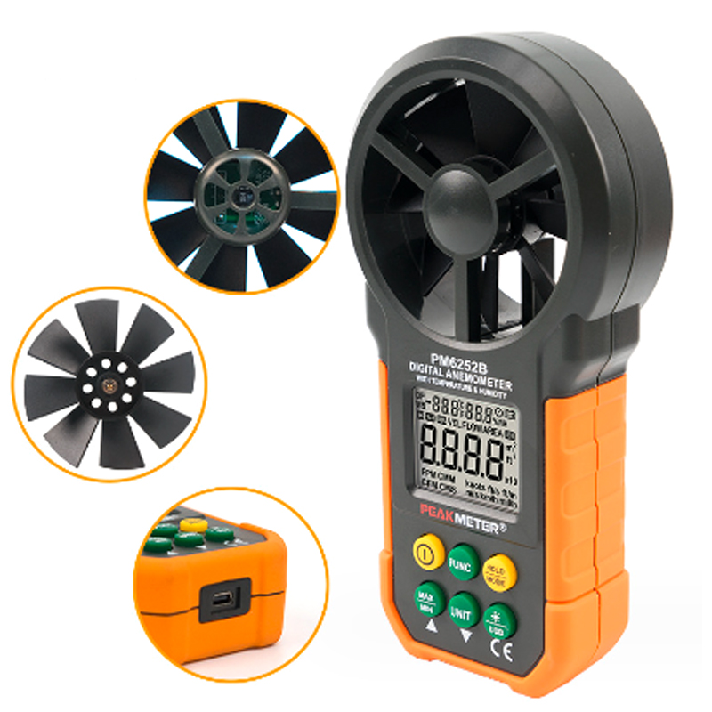 PEAKMETER PM6252A/PM6252B Digi - огляд і ціна Anemometer Wind Speed